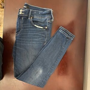 Express double button skinny jeans